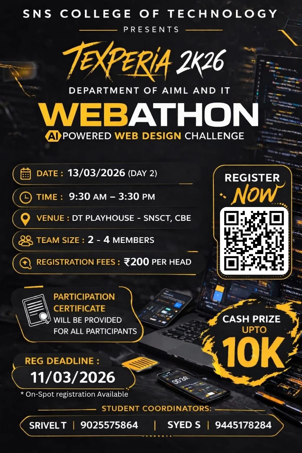 Webathon 2026 Vibe Coding Web Design Challenge Poster 